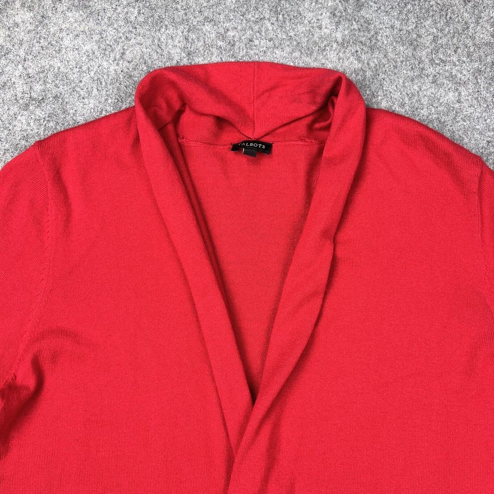 Talbots Red Open Front Cardigan - Picture 2 of 10